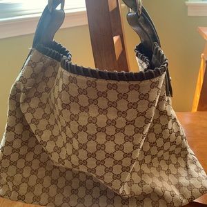 Gucci Horsebit Canvas Hobo